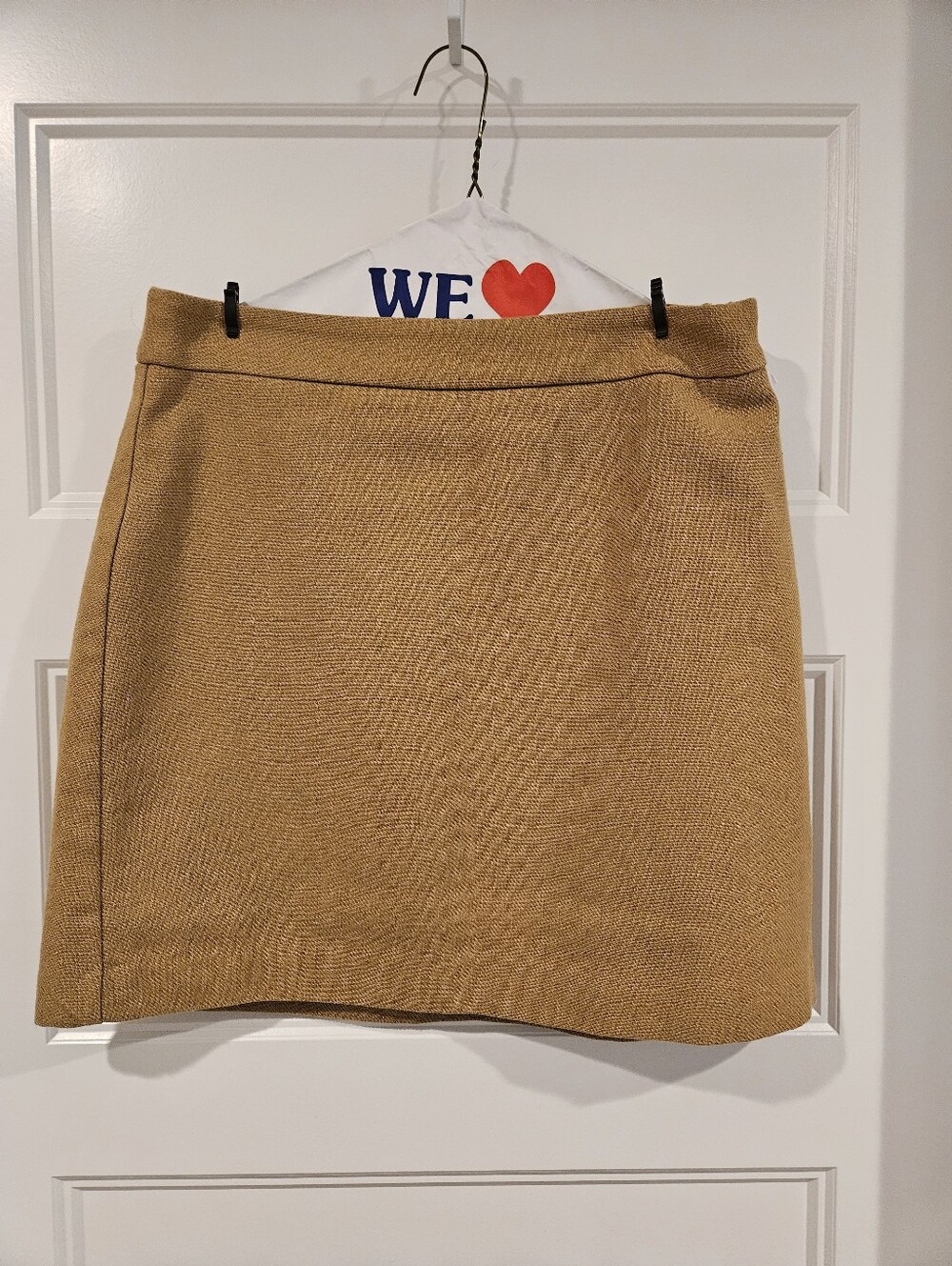 Nine West Elmore Tan Wool Blend Miniskirt